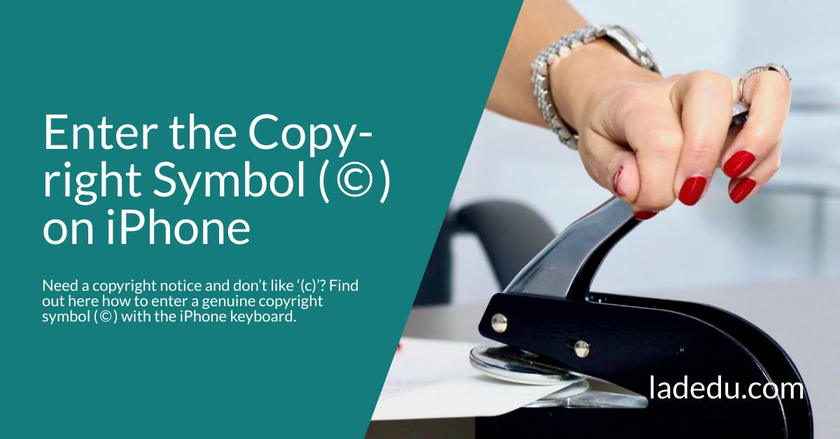 How to Enter the Copyright Symbol ( © ) on iPhone