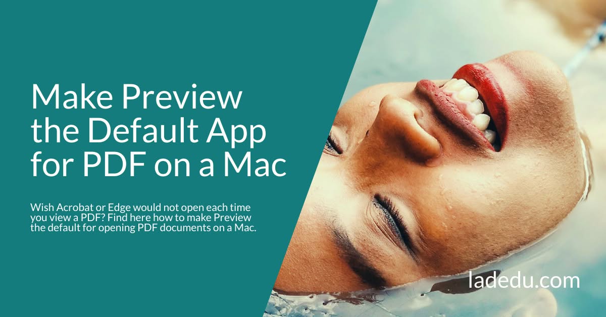 How to Make Preview the Default App for PDF on a Mac