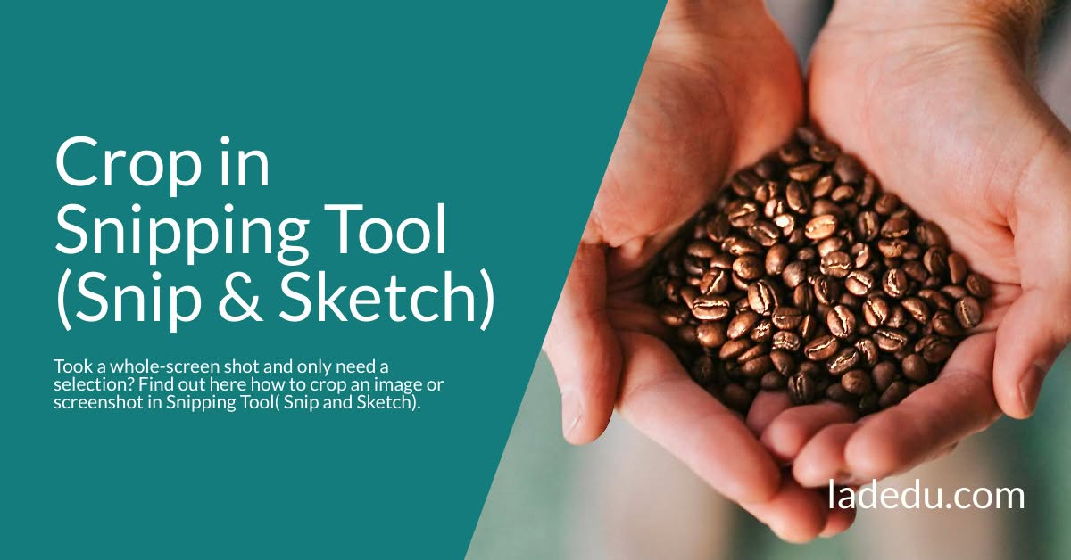 Crop in Snipping Tool (Snip & Sketch)
