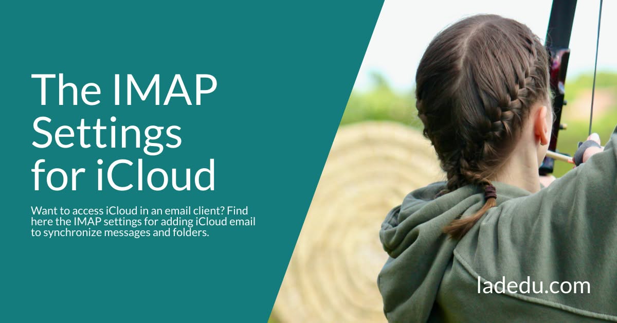The IMAP Settings for iCloud