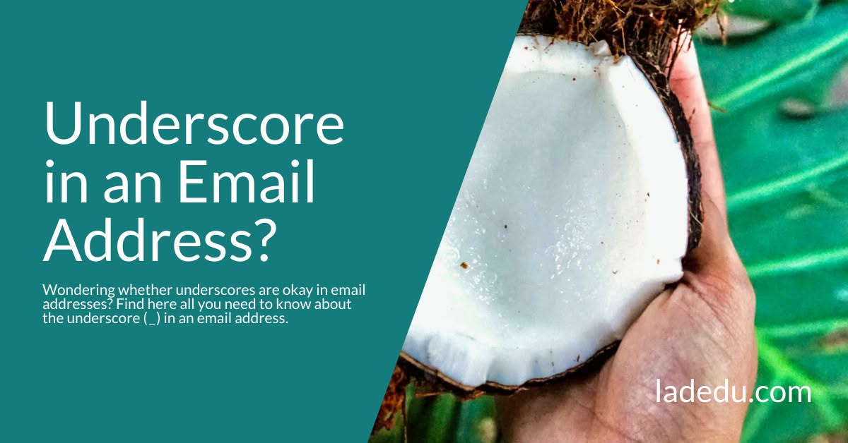 Underscore in an Email Address?