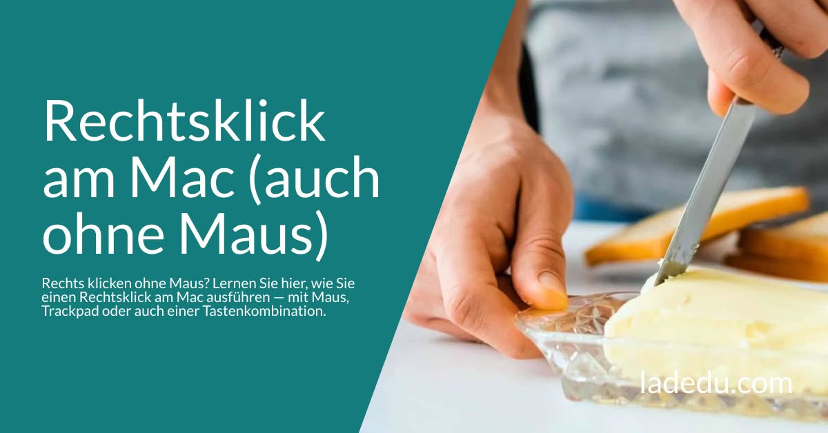 Rechtsklick am Mac (auch ohne Maus)