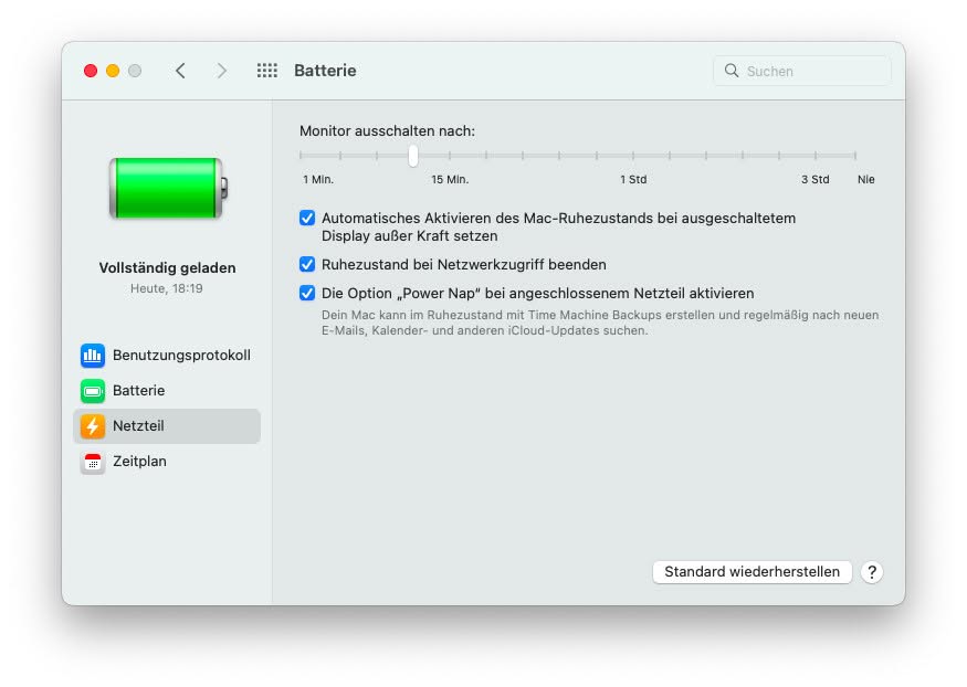 Schalten Sie „Automatisches Aktivieren des Mac-Ruhezustands bei ausgeschaltetem Display außer Kraft setzen“ ein