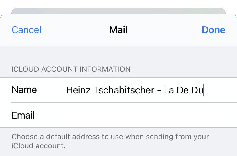 You can change your email From name on an iPhone in Settings