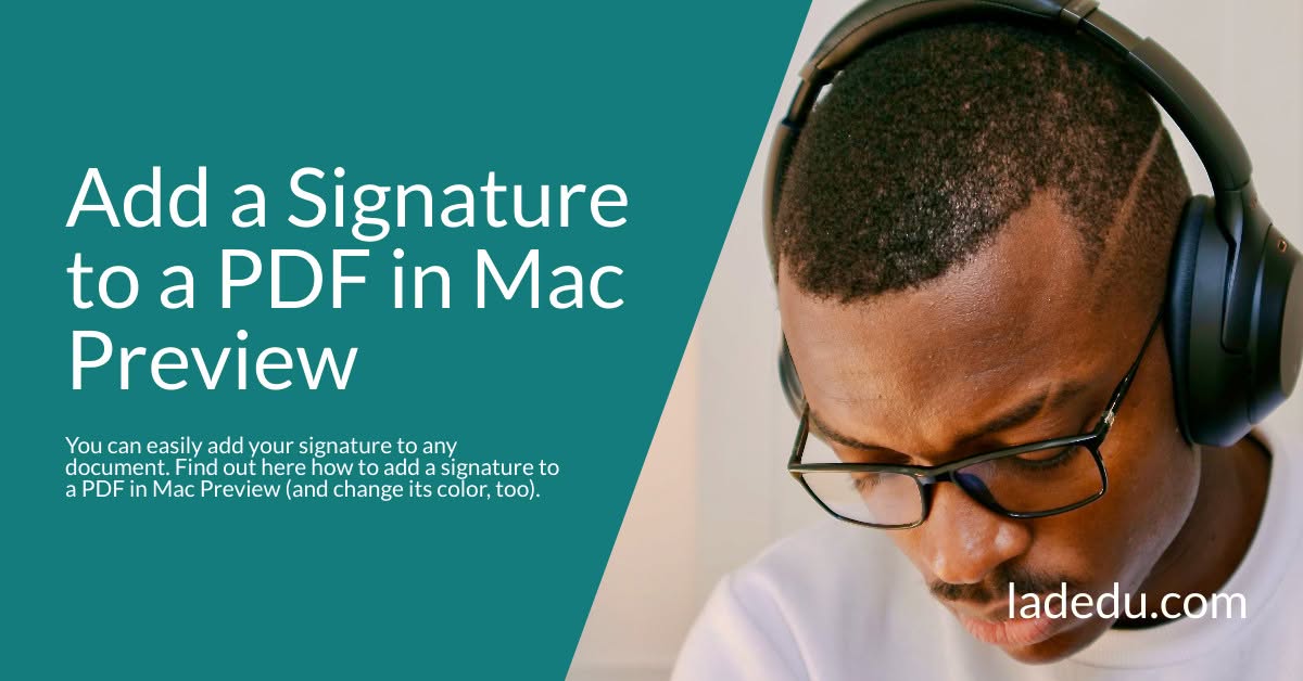 How to Add a Signature to a PDF in Mac Preview