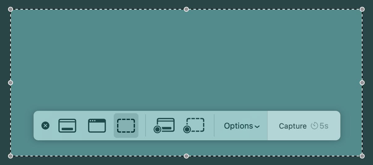 Make a screenshot on a Mac using a countdown timer