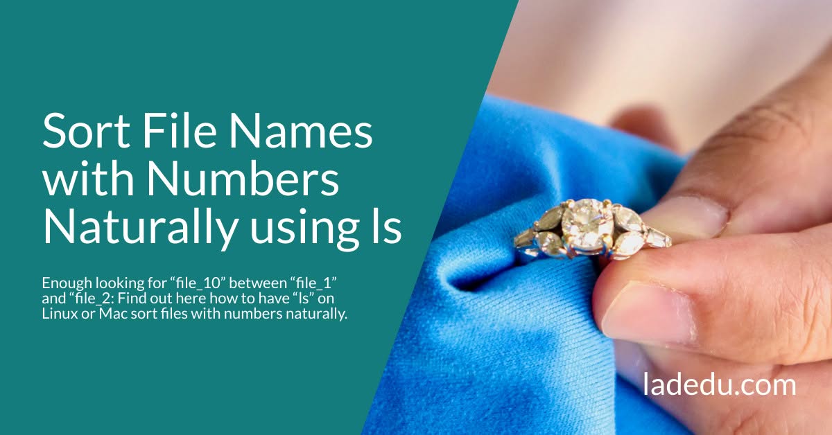 How to Sort File Names with Numbers Naturally using ls