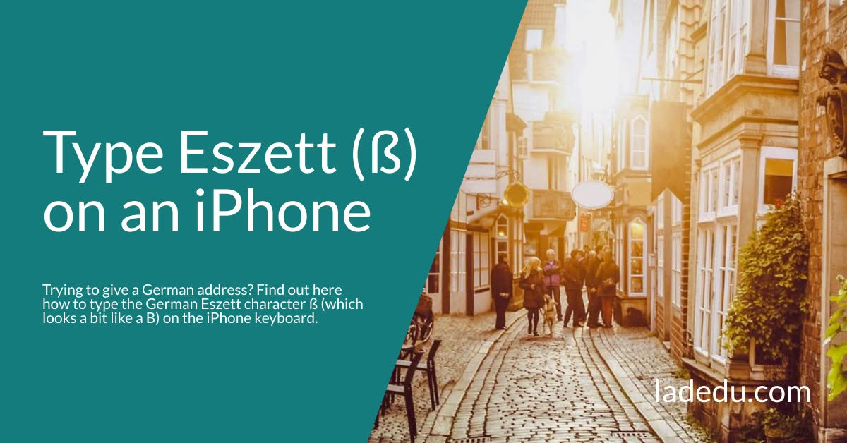 How to Type Eszett (German ‘ß’) on an iPhone How to Type Eszett (German ‘ß’) on an iPhone