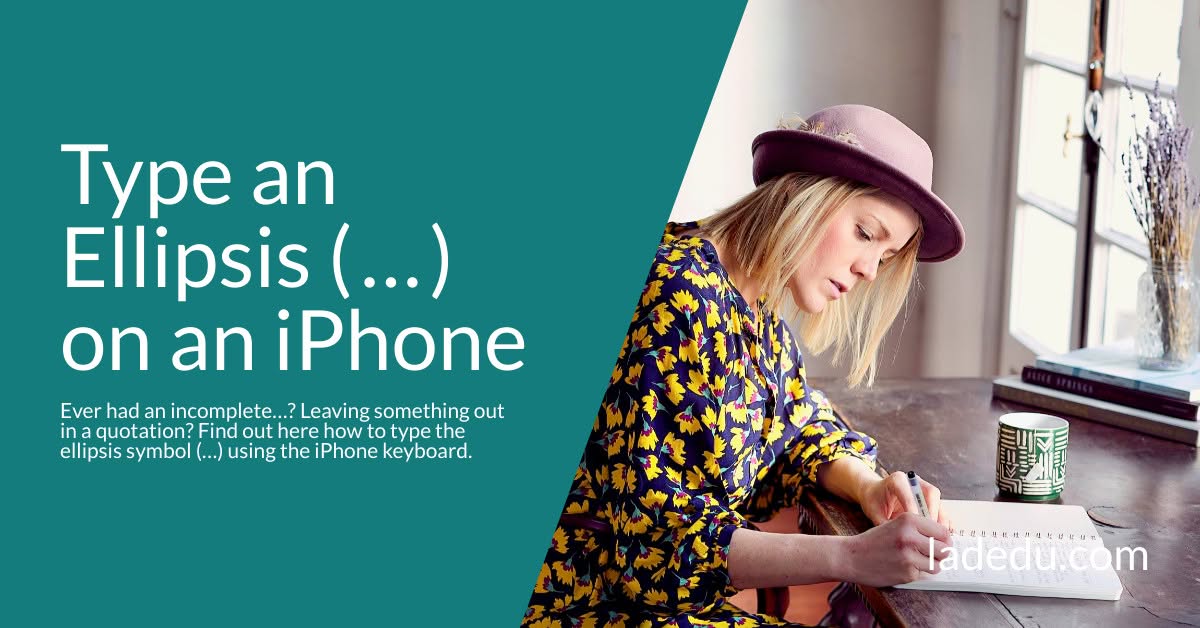 How to Type an Ellipsis ( … ) on an iPhone