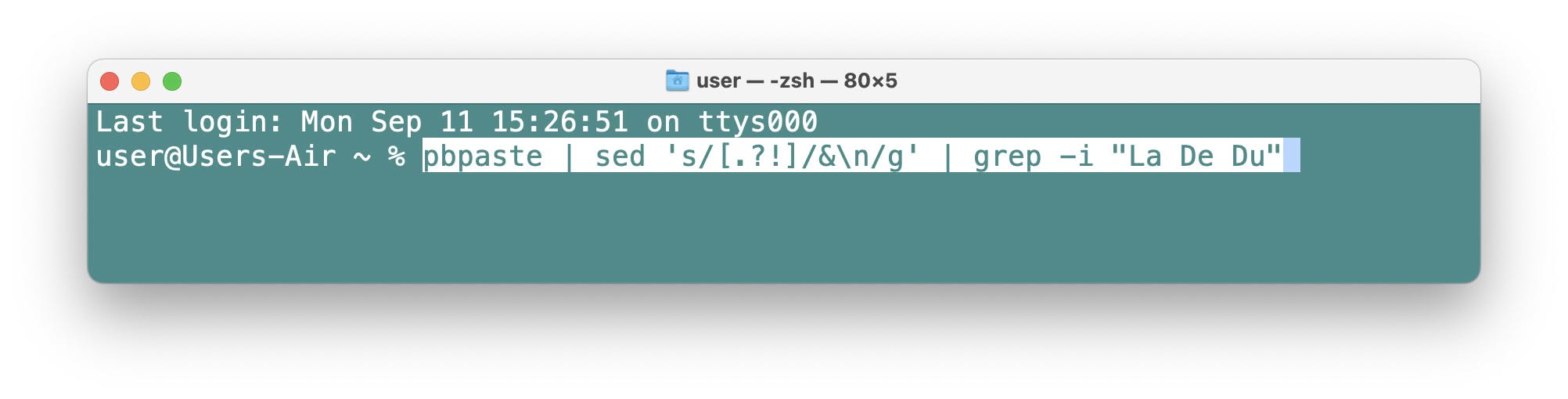 Use “pbpaste” to paste to standard output in Mac Terminal