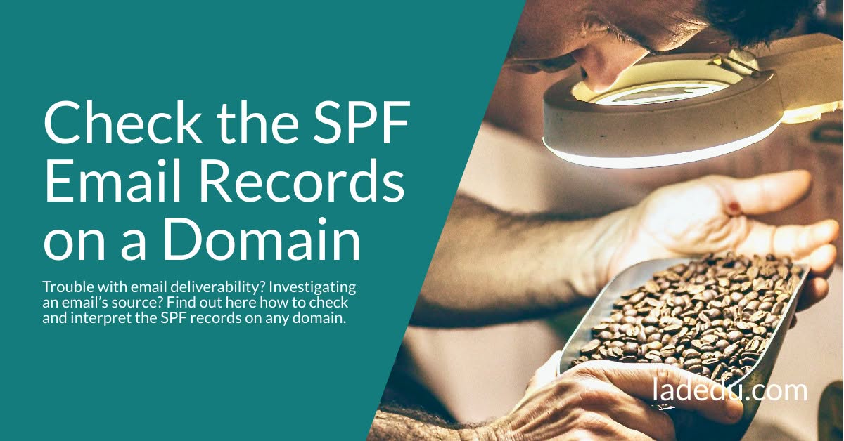 Check the SPF Email Records on a Domain