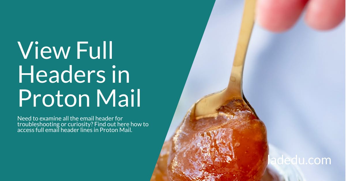 How to View Full Headers in Proton Mail