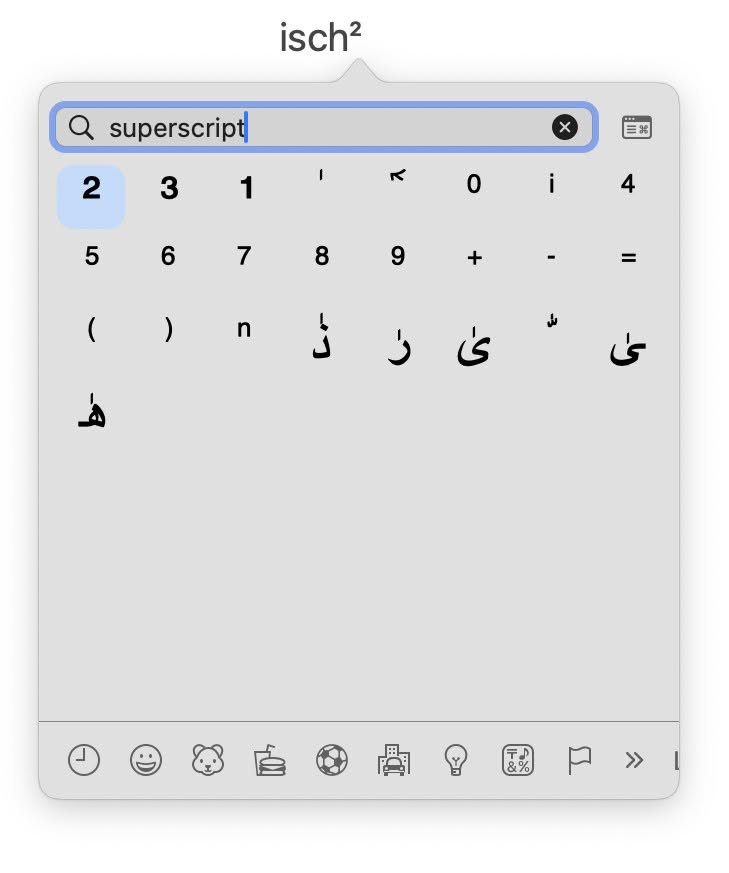 Am Mac „zu Quadrat“ eingeben