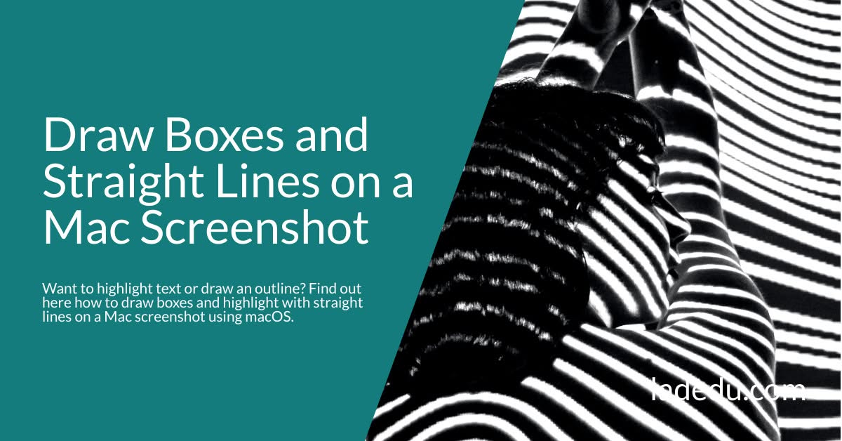 Draw Boxes and Straight Lines on a Mac Screenshot