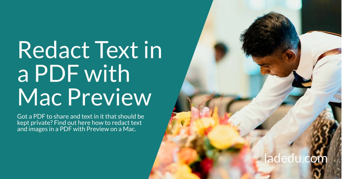 Redact Text in a PDF with Mac Preview Redact Text in a PDF with Mac Preview