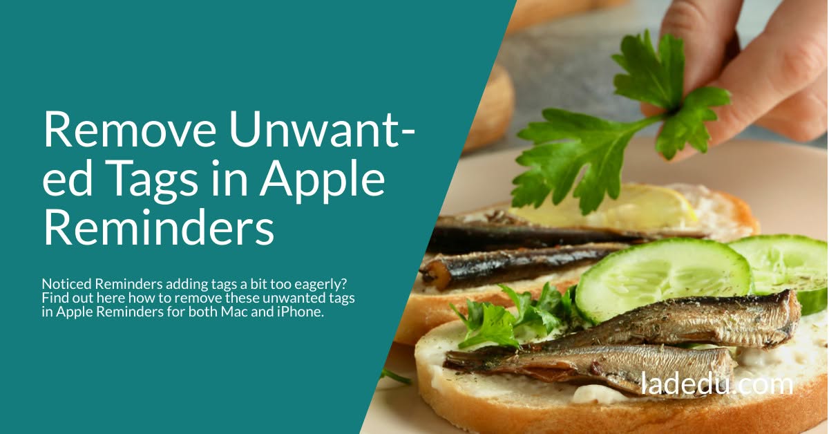 Remove Unwanted Tags in Apple Reminders
