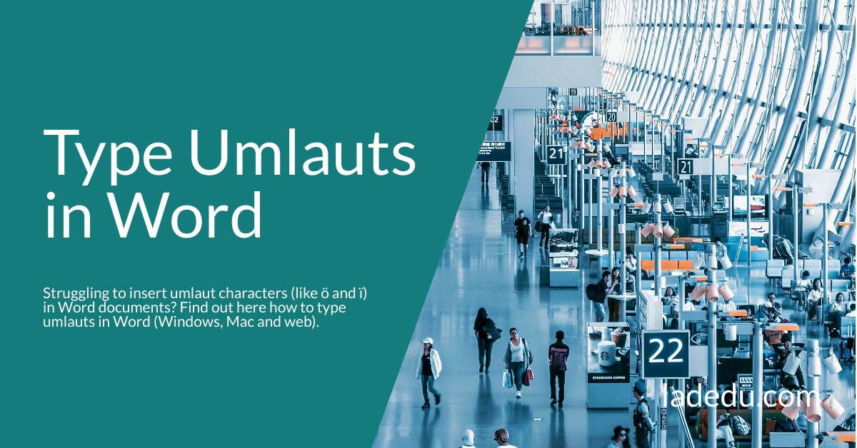 Type Umlauts in Word