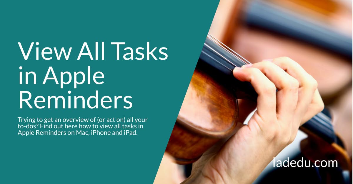 How to View All Tasks in Apple Reminders