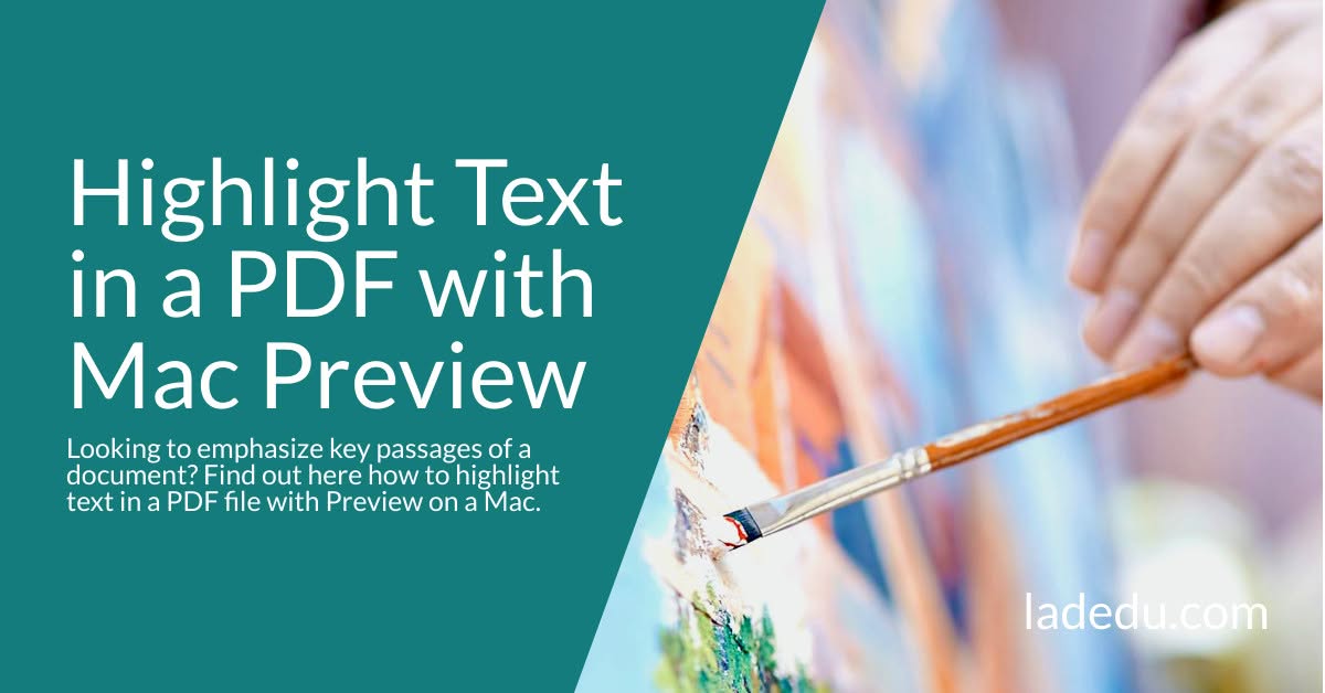 How to Highlight Text in a PDF with Mac Preview How to Highlight Text in a PDF with Mac Preview