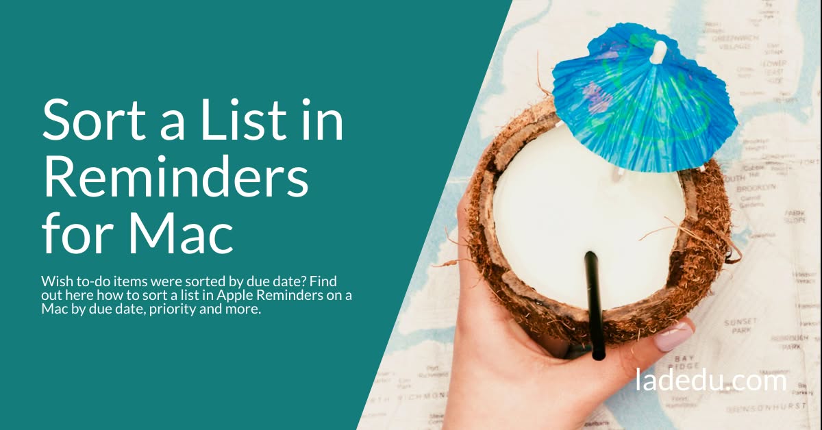 How to Sort a List in Apple Reminders for Mac (e.g., by Due Date)