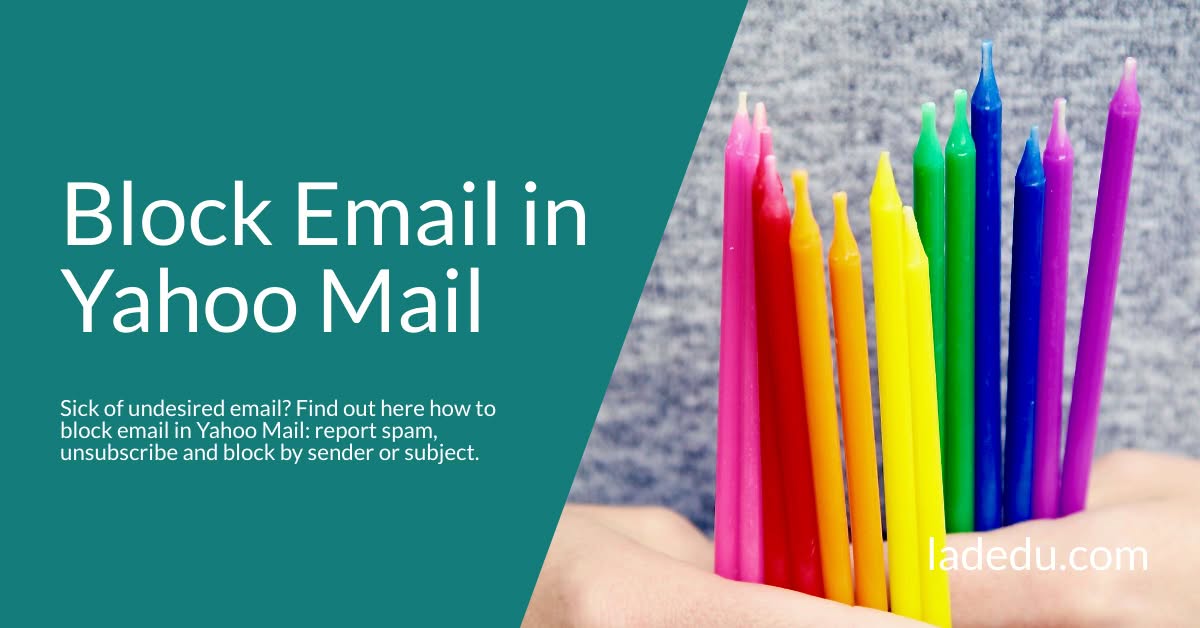 How to Block Emails in Yahoo Mail