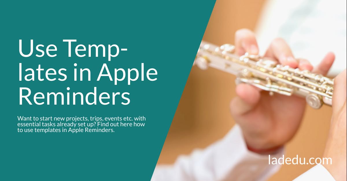 How to Use Templates in Apple Reminders
