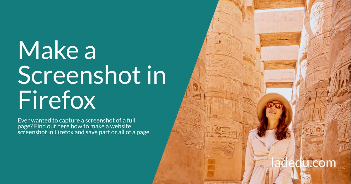 How to Make a Website Screenshot in Firefox