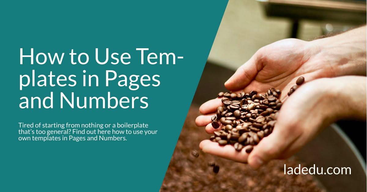 How to Use Templates in Pages and Numbers