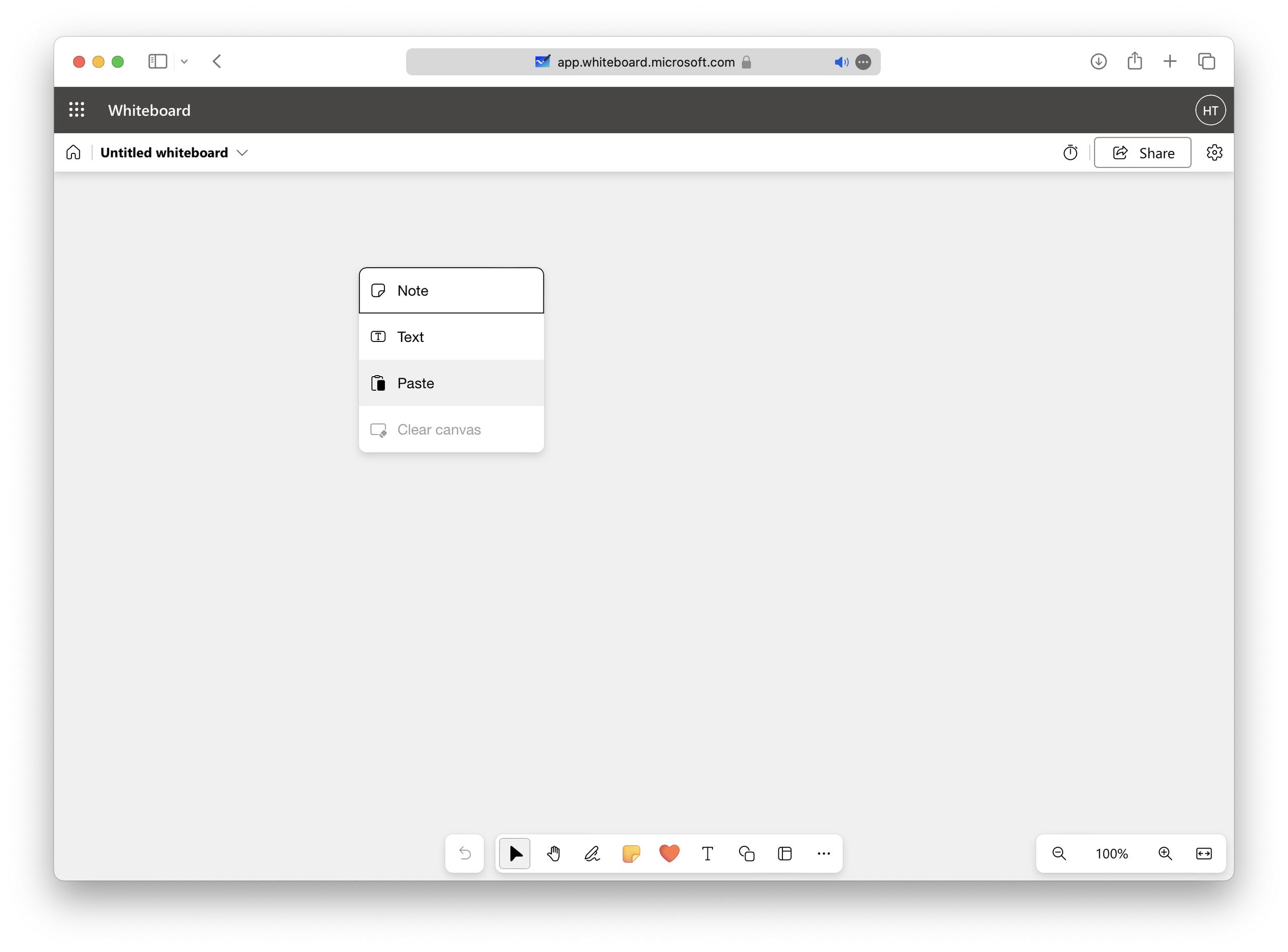 Paste anywhere in MS Whiteboard