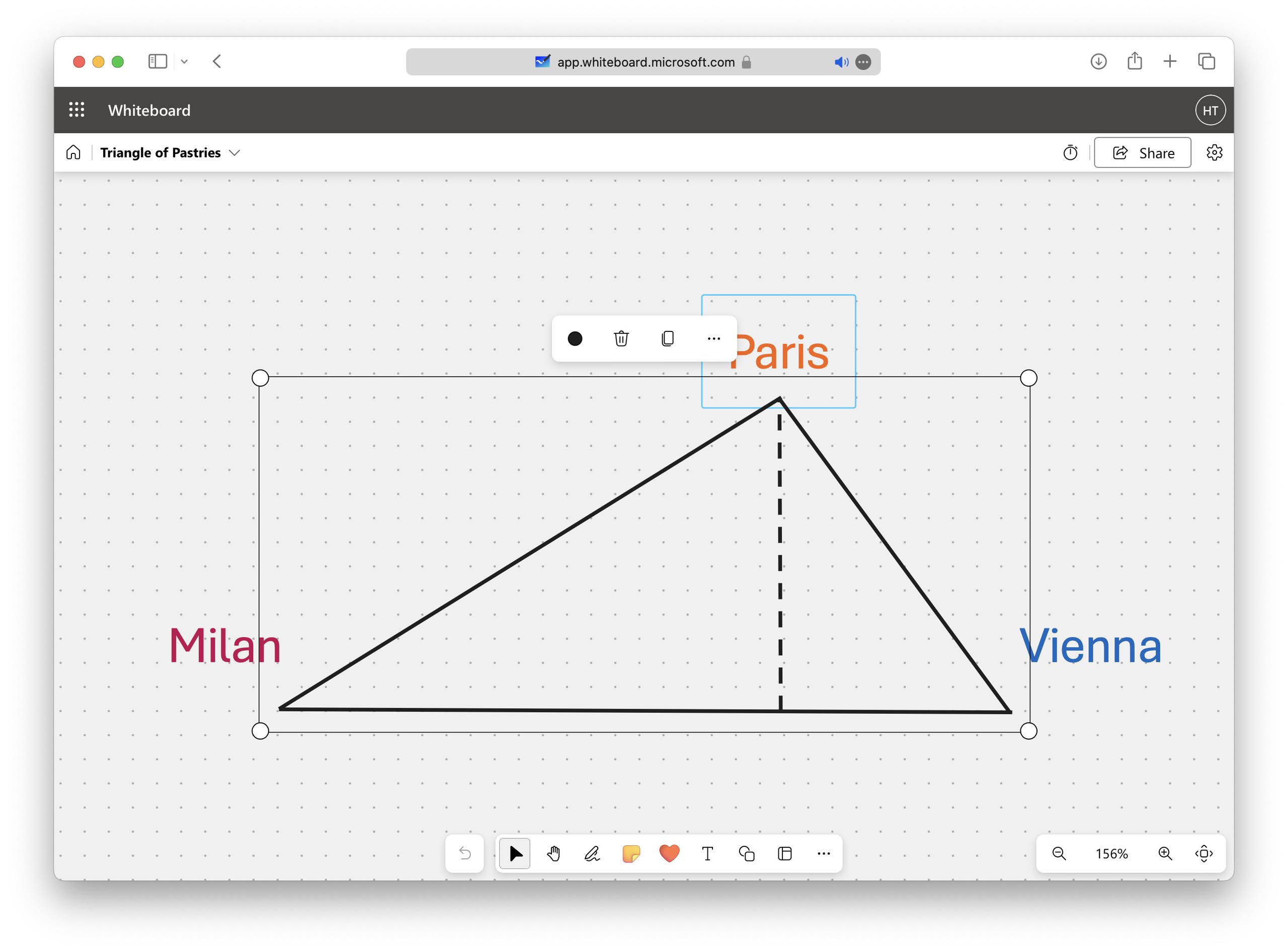 Select the elements you want to copy in MS Whiteboard