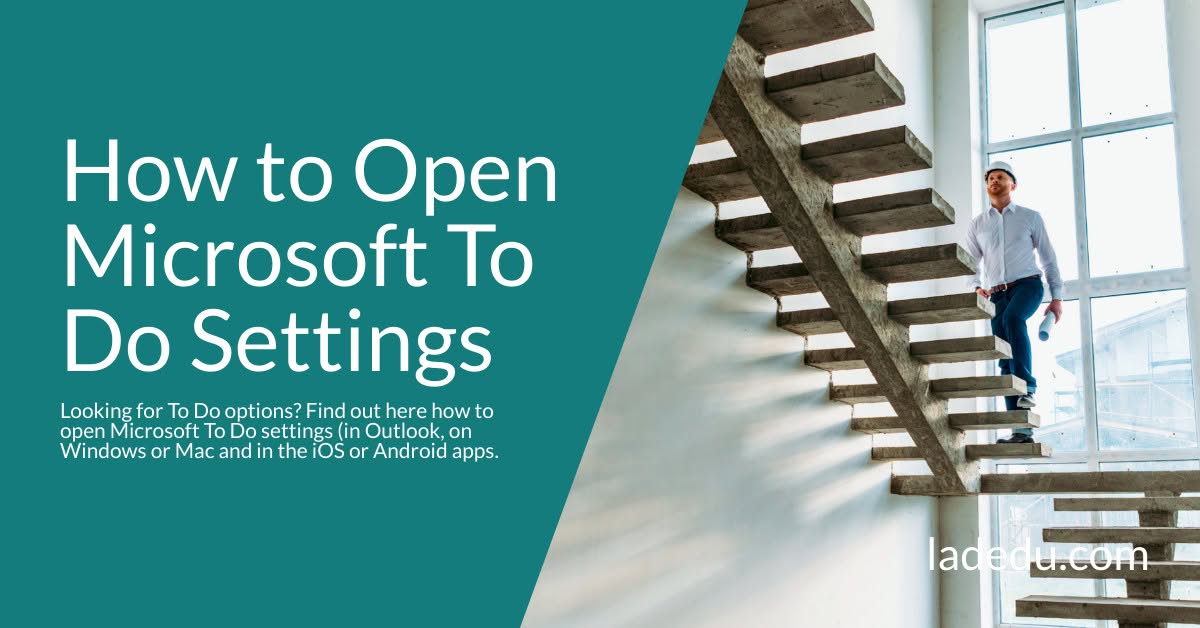 How to Open Microsoft To Do Settings