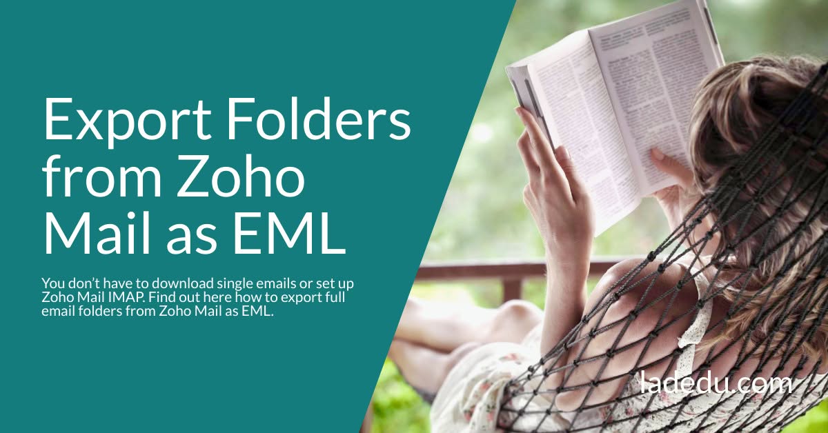 How to Export Email Folders from Zoho Mail as EML