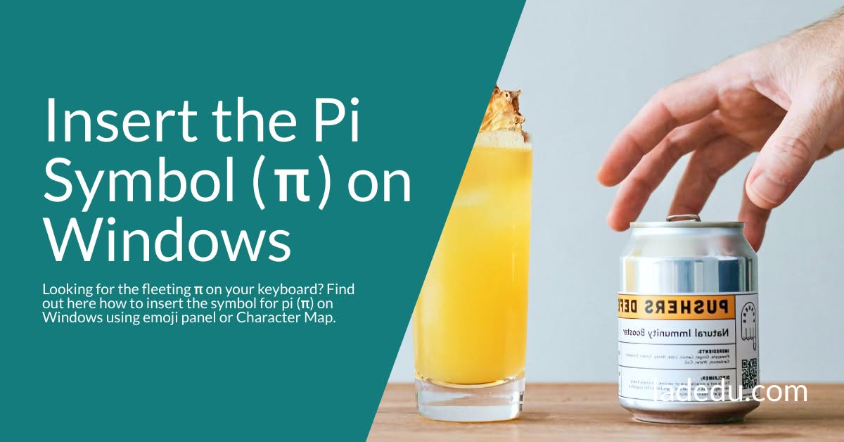 How to Insert the Pi Symbol ( π ) on Windows
