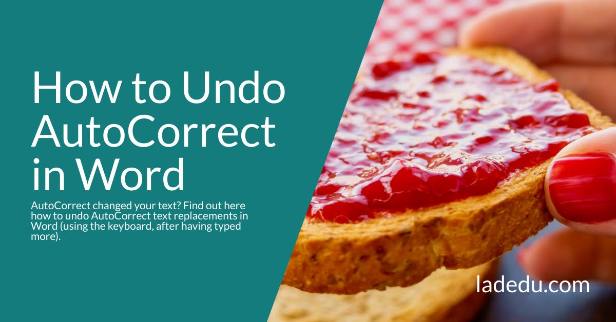 How to Undo an AutoCorrect Text Replacement in Word