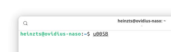 Inserting square brackets using Unicode on Linux
