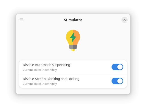 Keeping Linxu from sleeping or turning off the screen with Stimulator