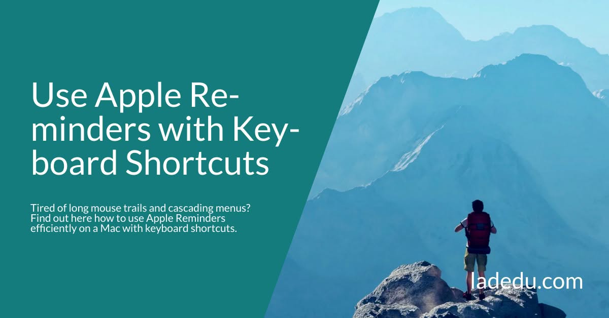 How to Use Apple Reminders with Keyboard Shortcuts on a Mac