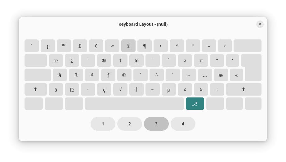 Typing the section symbol using the English (Macintosh) keyboard layout on Linux
