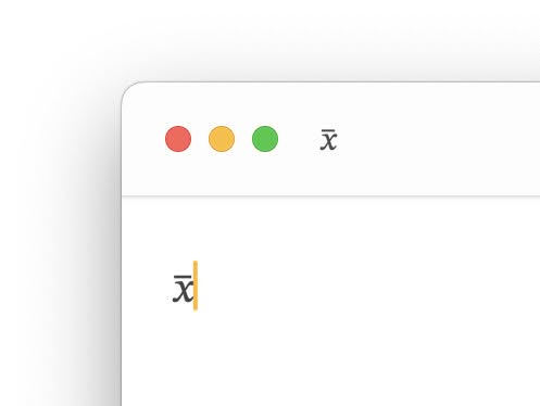 x bar on a Mac