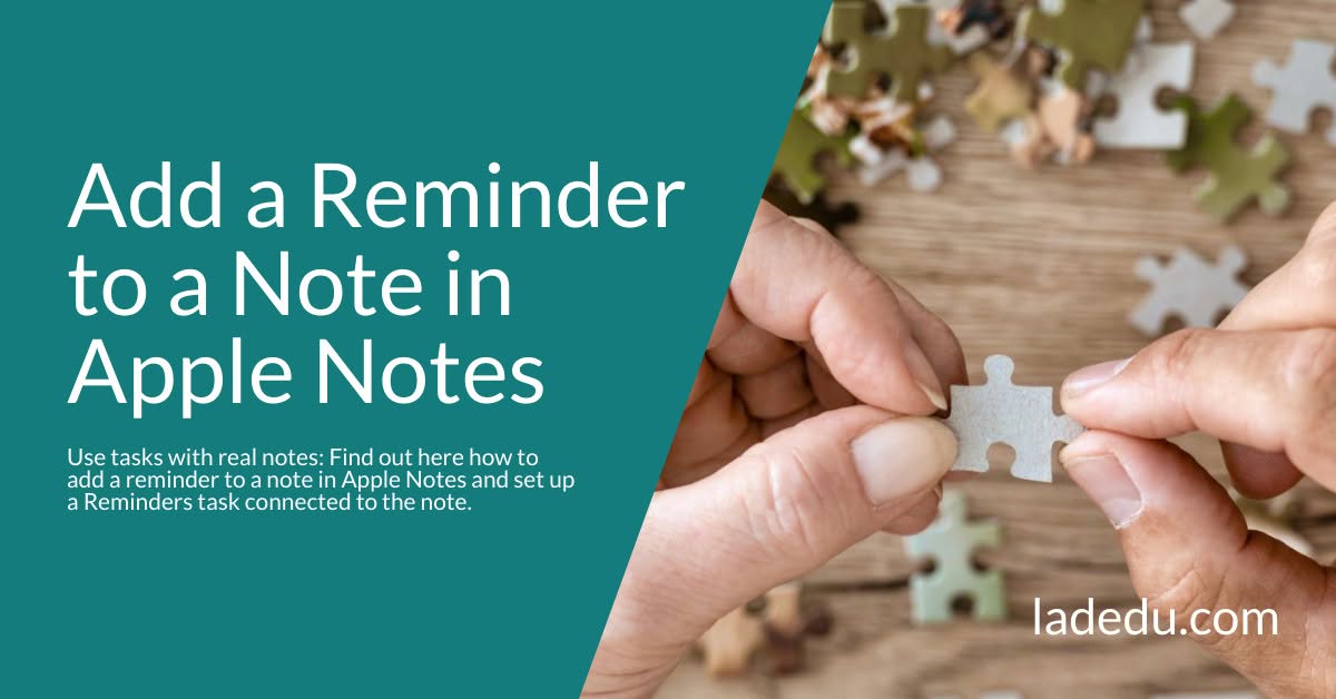 How to Add a Reminder to a Note in Apple Notes