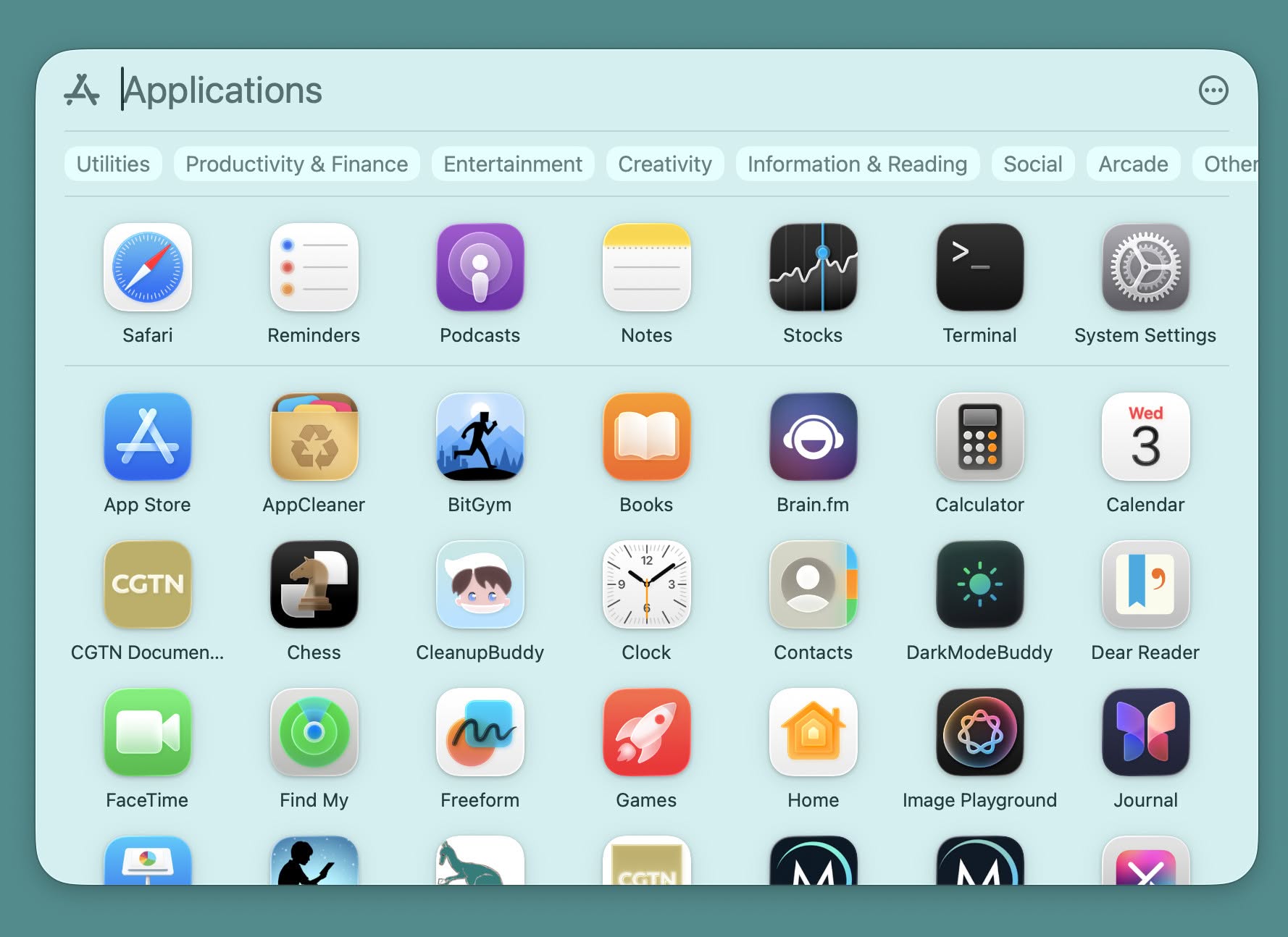 Spotlight Applications works as an app launcher on macOS Tahoe 26