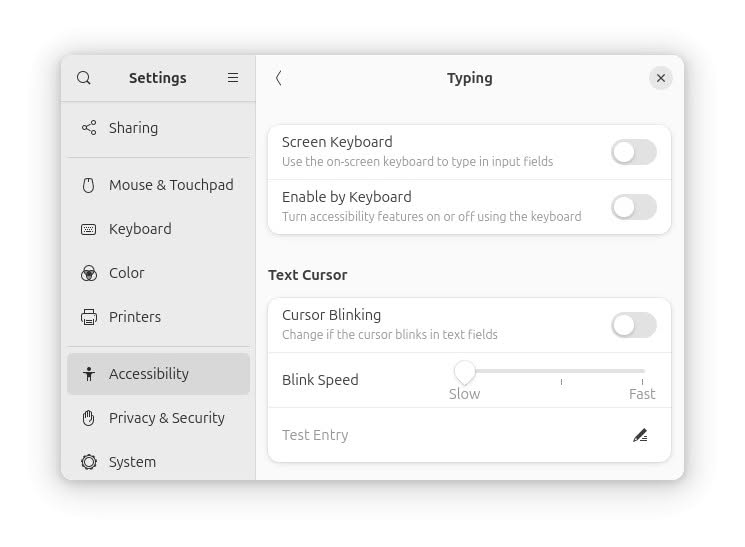 You can disable cursor blinking in Gnome settings on Linux