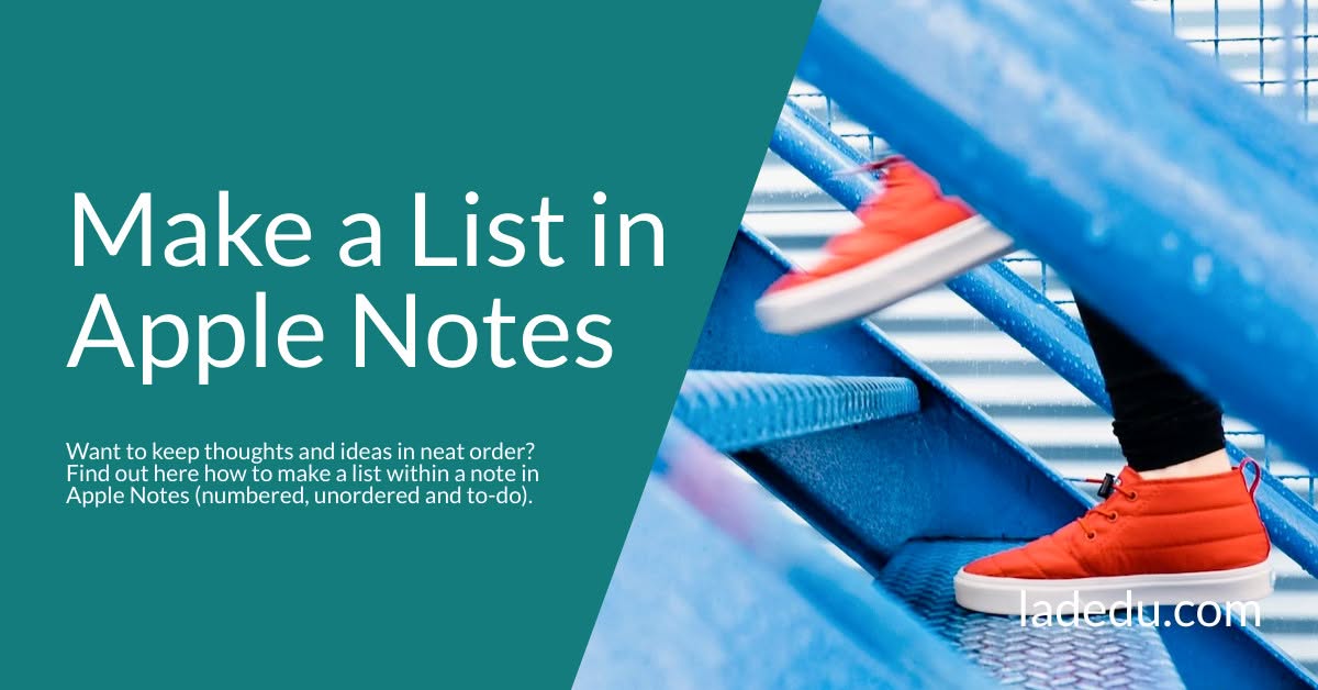 How to Make a List in Apple Notes