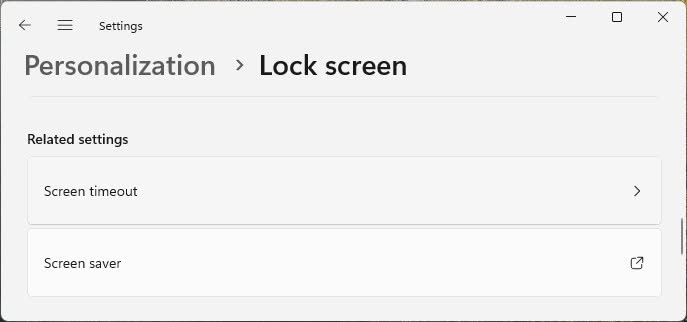 Select “Screen saver” to open screensaver settings in Windows 11