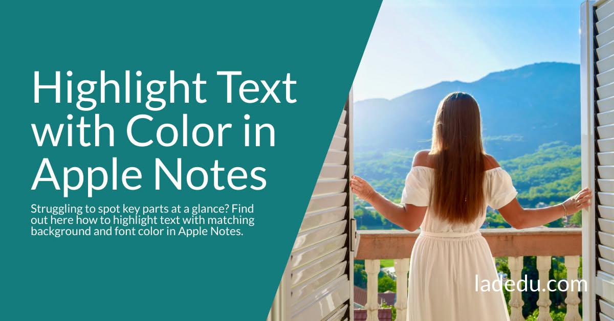 How to Highlight Text with Color in Apple Notes