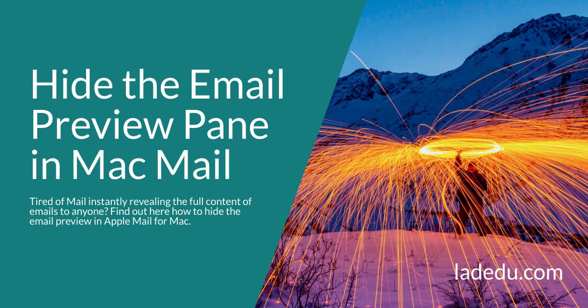 How to Completely Hide the Email Preview Pane in Apple Mail for Mac