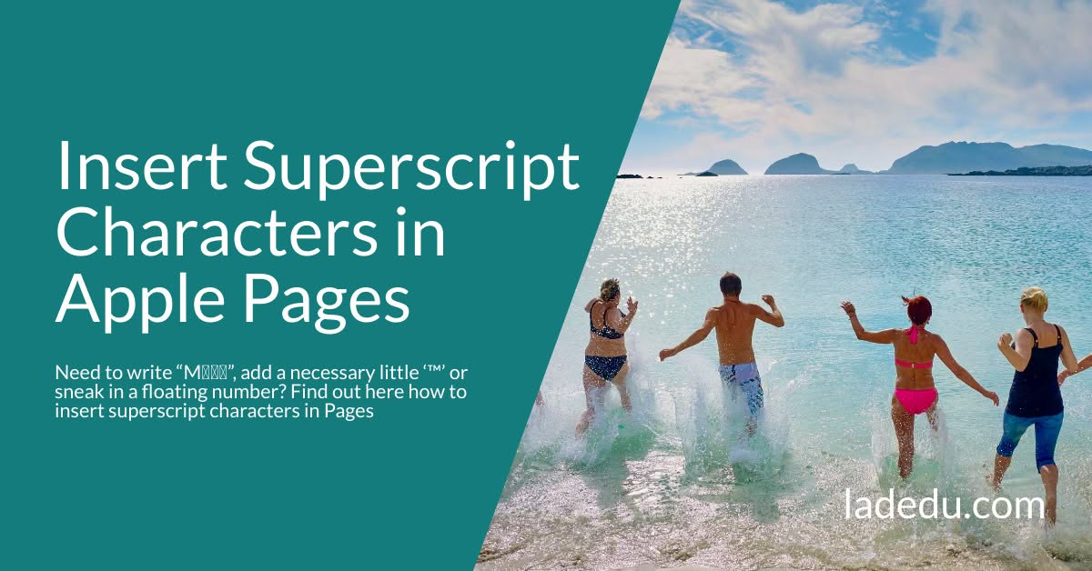 How to Insert Superscript Characters in Apple Pages
