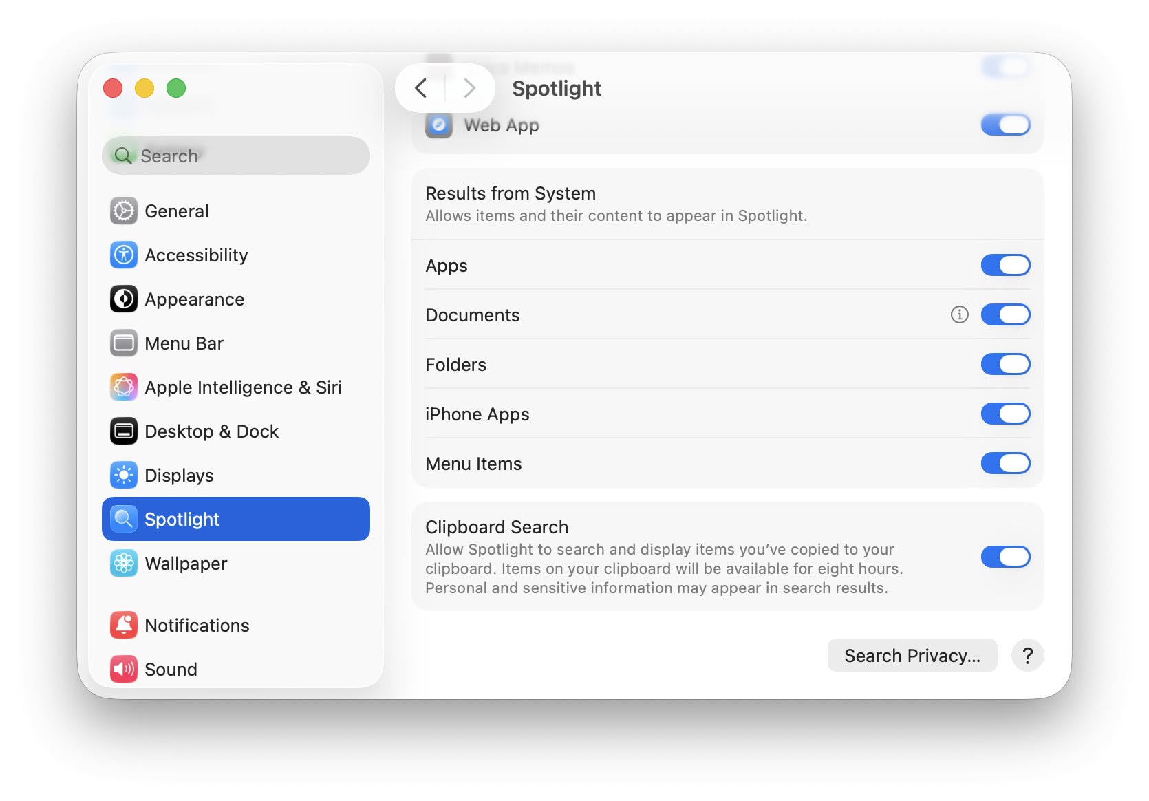Enable “Clipboard Search” in System Settings for Spotlight to get a clipboard history for your Mac