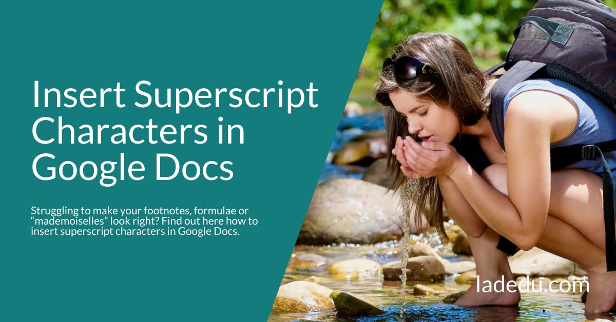 How to Insert Superscript Characters in Google Docs