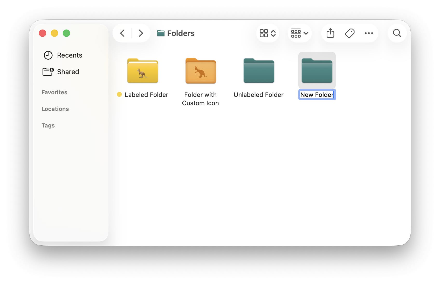 Folder colors in Mac Finder